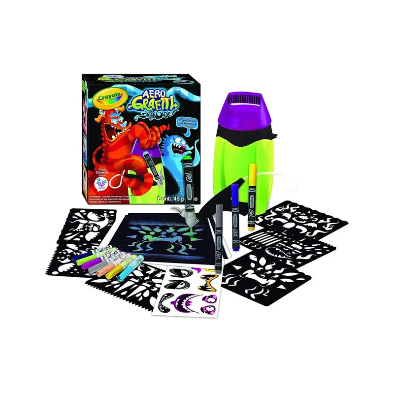 Crayola Cm048740 Aerografo Darkside 45 Piezas