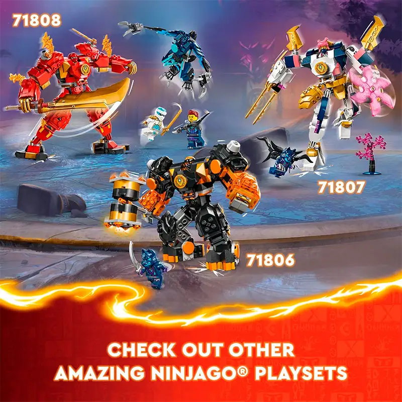Lego Ninjago 71806 Mecha Terrestre Elemental De Cole
