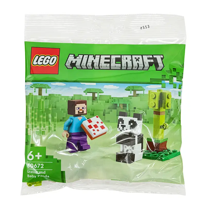 Lego Minecraft 30672 Steve Y El Bebé Panda