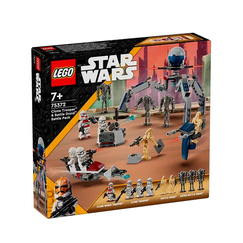 Lego Star Wars 75372 Paquete De Batalla Clone Troope Y Battle Droid