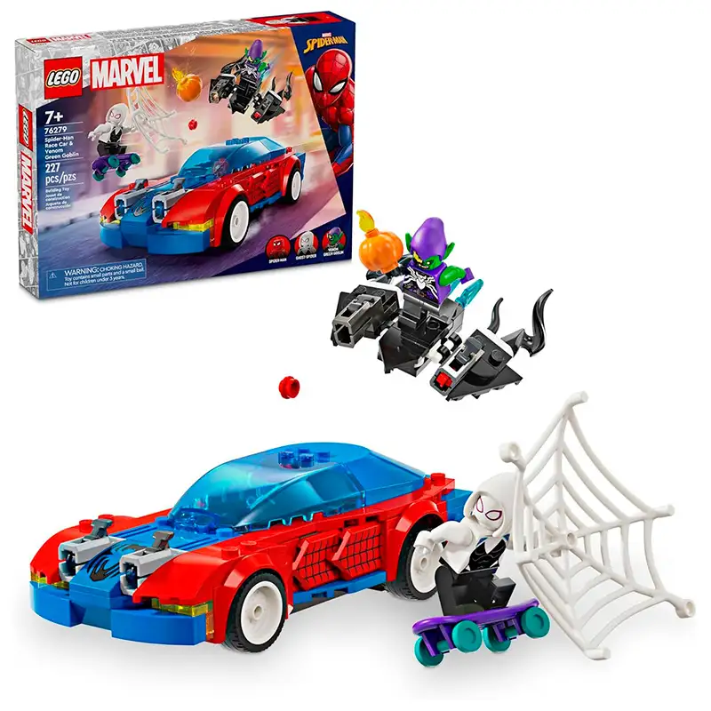 Lego Spider-Man 76279 Coche De Carreras De Spider-Man Y Duende Verde Venenoso