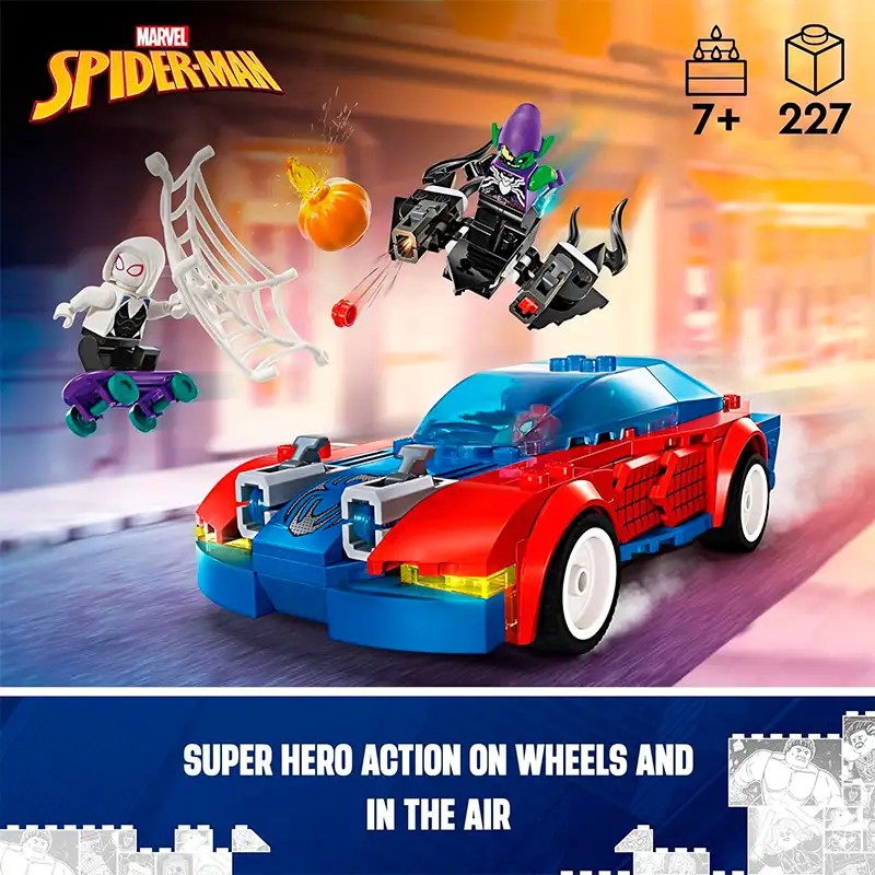 Lego Spider-Man 76279 Coche De Carreras De Spider-Man Y Duende Verde Venenoso