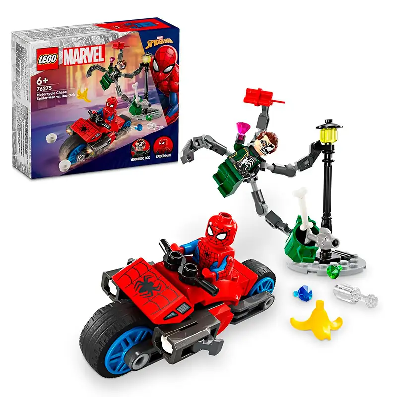 Lego Marvel 76275 Persecución En Motocicleta: Spider-Man Contra Doc Ock