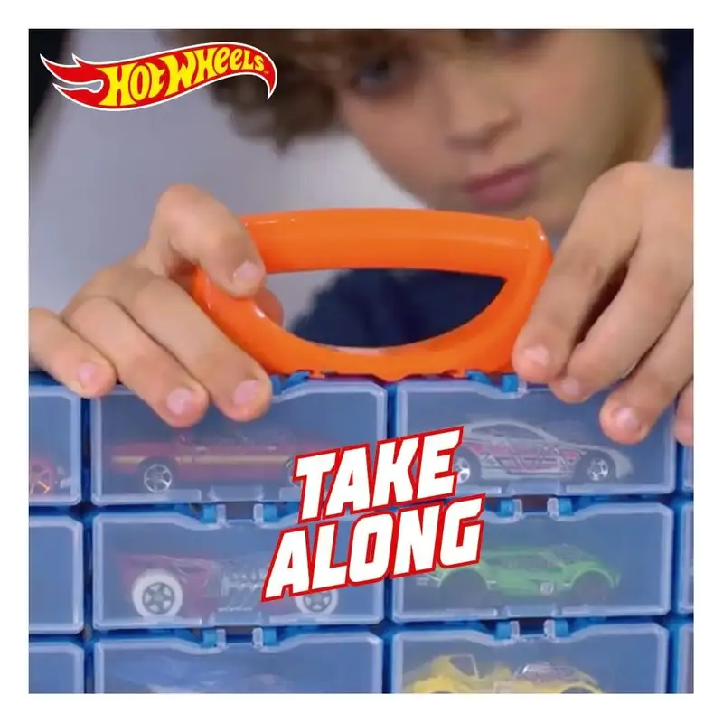 Mattel Hot Wheels Hwcc8B Estuche Para Auto Multibrick 18 Autos