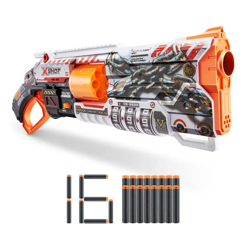 Zuru Xshot 36606 Skins Lock Gun 16 Dardos