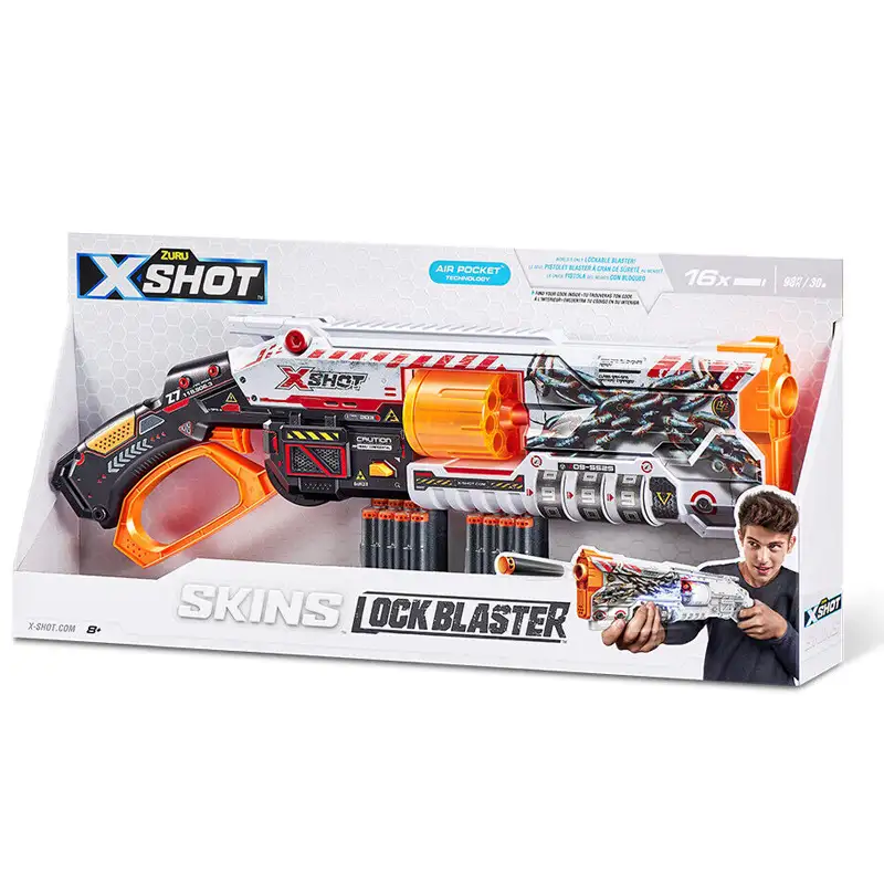 Zuru Xshot 36606 Skins Lock Gun 16 Dardos