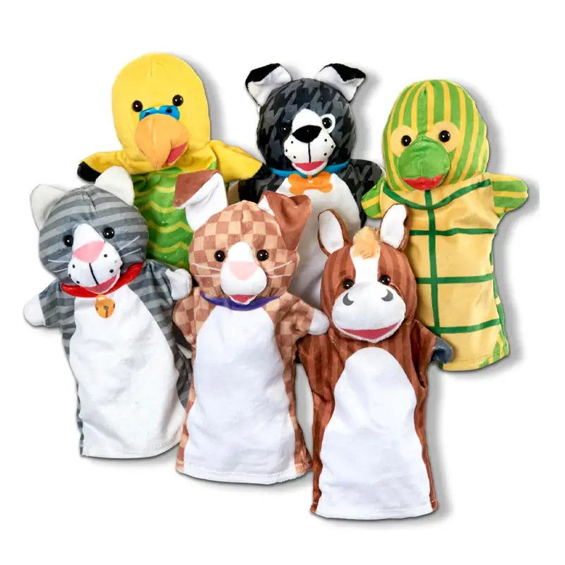 Melissa & Doug  19119 Marionetas De Mano Pet Buddies (6 Piezas)