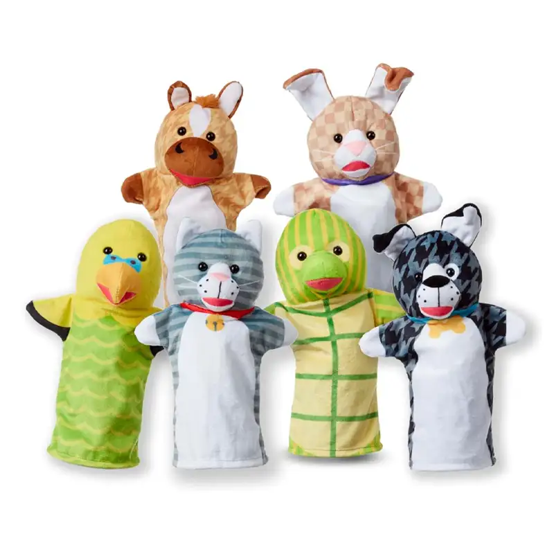 Melissa & Doug  19119 Marionetas De Mano Pet Buddies (6 Piezas)