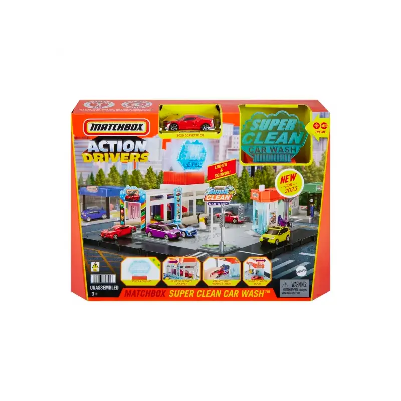 Mattel Matchbox Hnj54-0 Pista De Car Wahs Super Clean