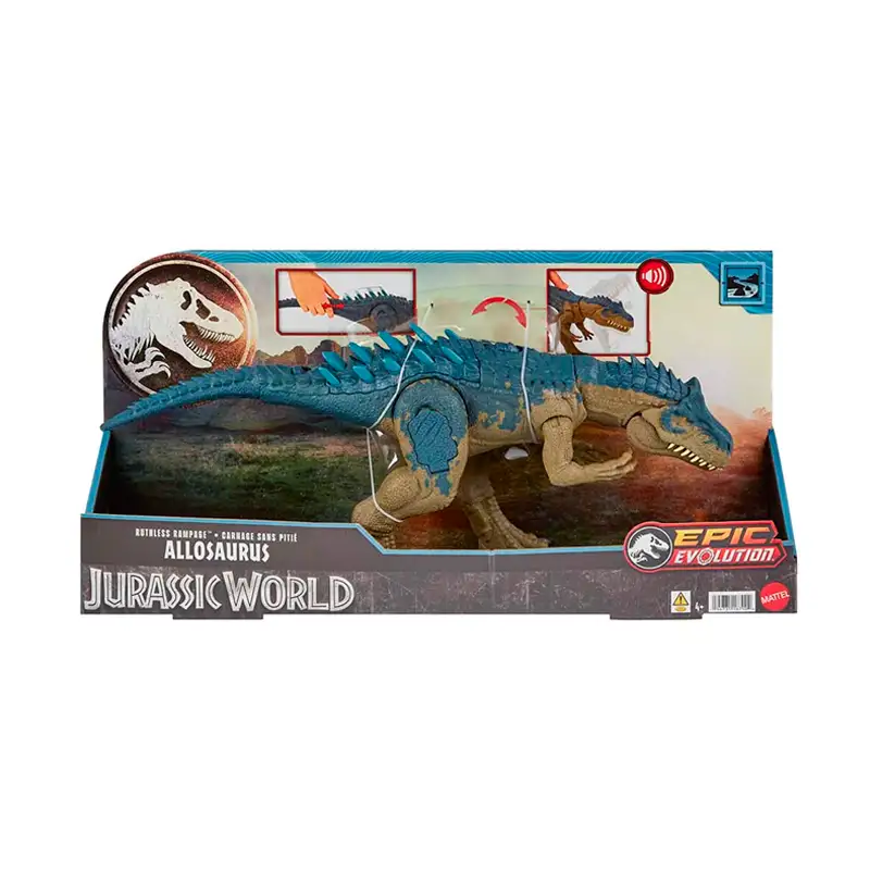 Mattel Jurassic World Hrx50-0 Dinosaurio De Juguete Con Sonido