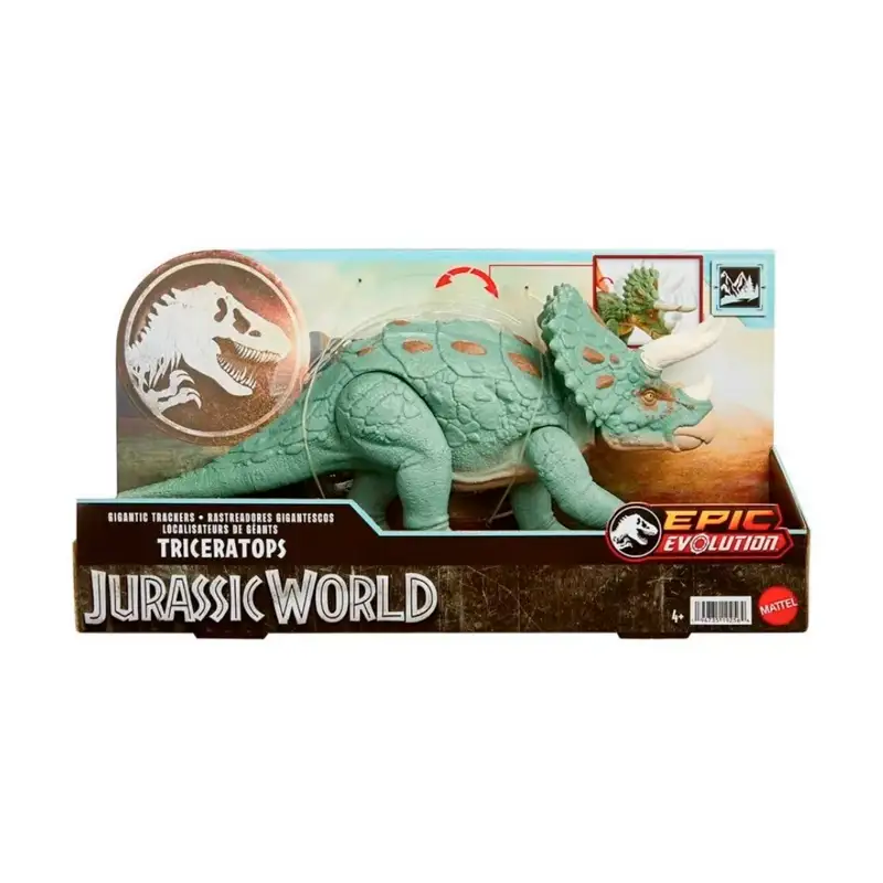 Mattel Jurassic World Htk79-0 Dinosaurio Triceraptor Con Movimiento