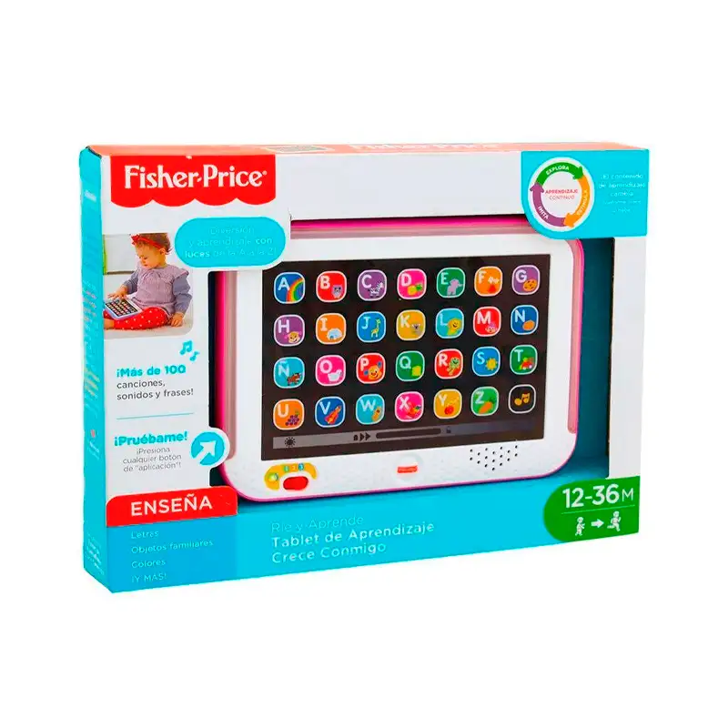 Mattel Fisher Price Hxb81-0 Tableta De Aprende Y Crece Conmigo Rosa