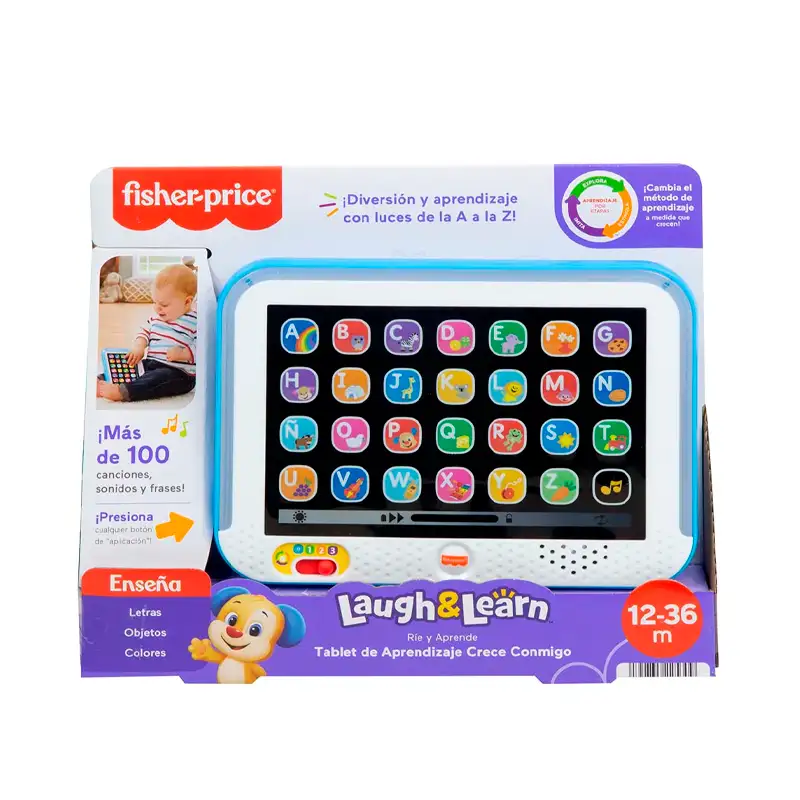 Mattel Fisher Price Hxb82-0 Tableta De Aprende Y Crece Conmigo Azul