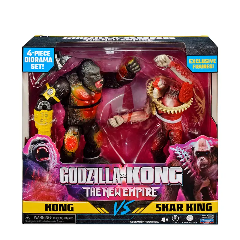 Playmates Toys 35790 Paquete de Figuras de Gozdilla Vs Kong