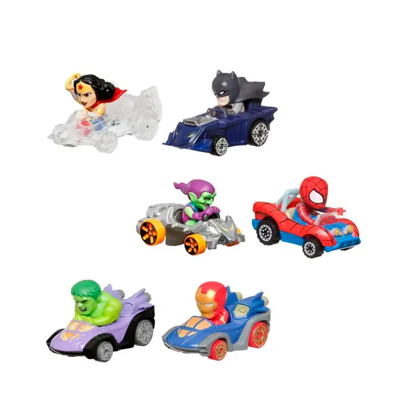 Mattel Hot Wheels Hrt55-0 Paquete De Vehiculos De Carrera De Spider-Man
