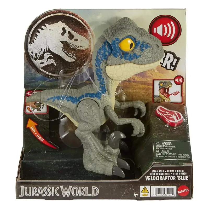 Mattel Jurassic World Hvb43-0 Figura Interactiva Mega Roar Blue