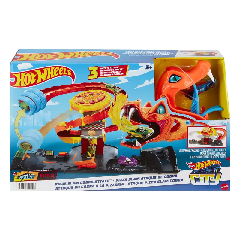 Mattel Hot Wheels Htn81 City Ataque De Cobra Vs Pizza