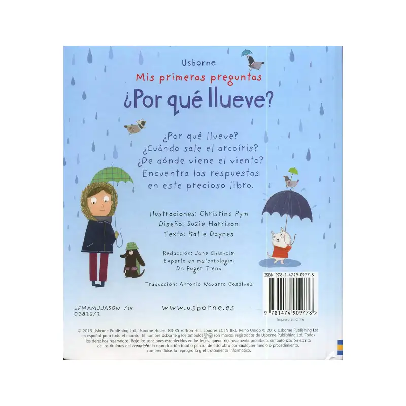 Libro Mis Primeras Preguntas ¿Por Qué Llueve?