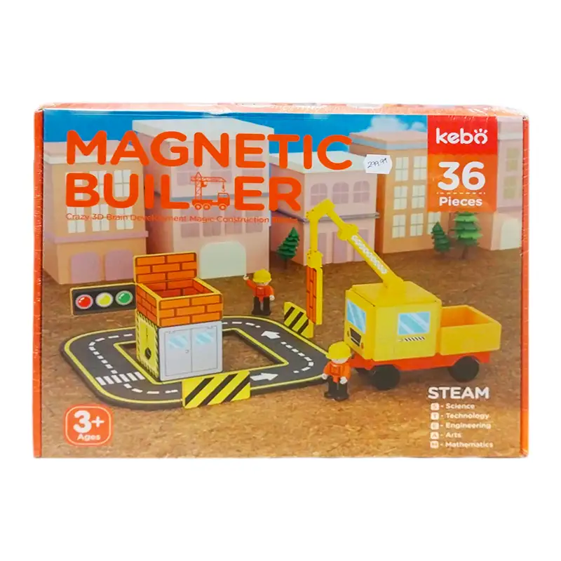Kebo Magnetic Tiles Kbgc-36 Set De Construccion 36 Pcs