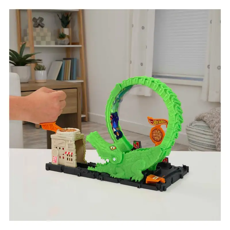 Mattel Hot Wheels Hkx39 Pista Némesis Cocodrilo