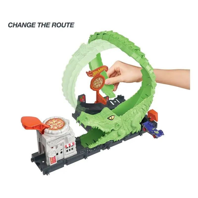Mattel Hot Wheels Hkx39 Pista Némesis Cocodrilo