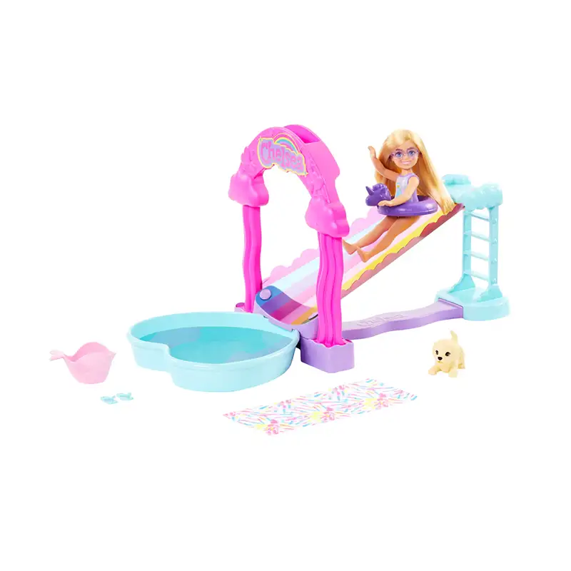 Mattel Barbie Htk39 Muñeca Chelsea Resbaladilla De Agua