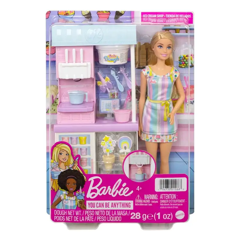 Mattel Barbie Hcn46 Muñeca Set Heladeria