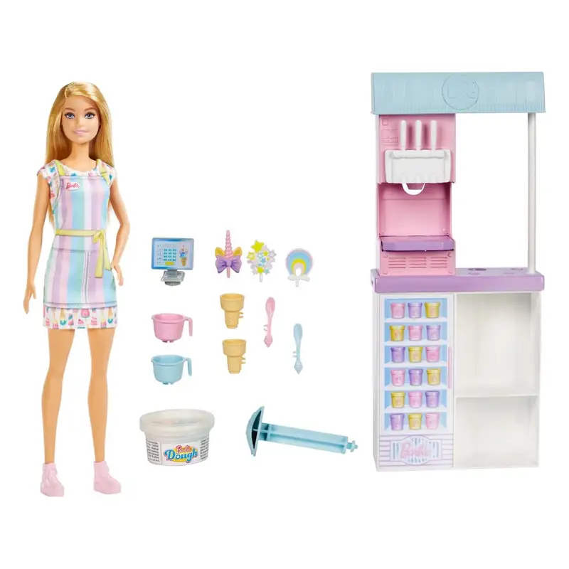 Mattel Barbie Hcn46 Muñeca Set Heladeria