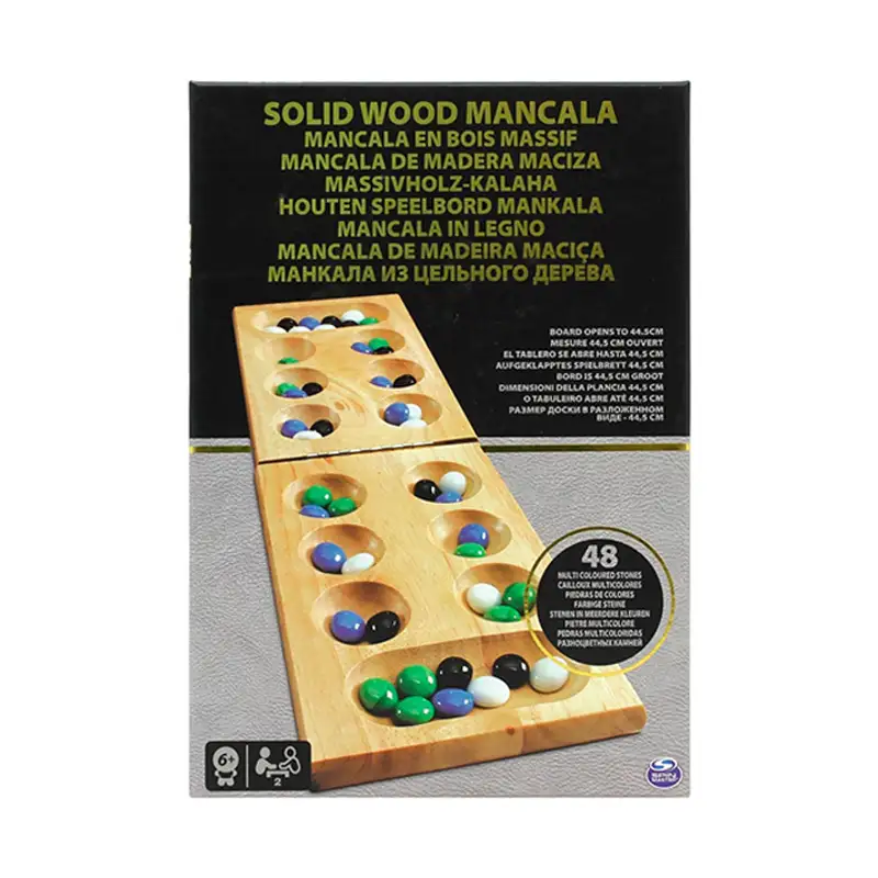 Spin Master Games 6038081 Juego De Mesa Mancala De Madera