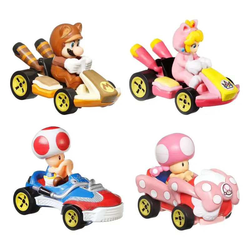 Mattel Hot Wheels Gwb36 Vehiculo De Colección Mario Kart Pack 4 Surtido