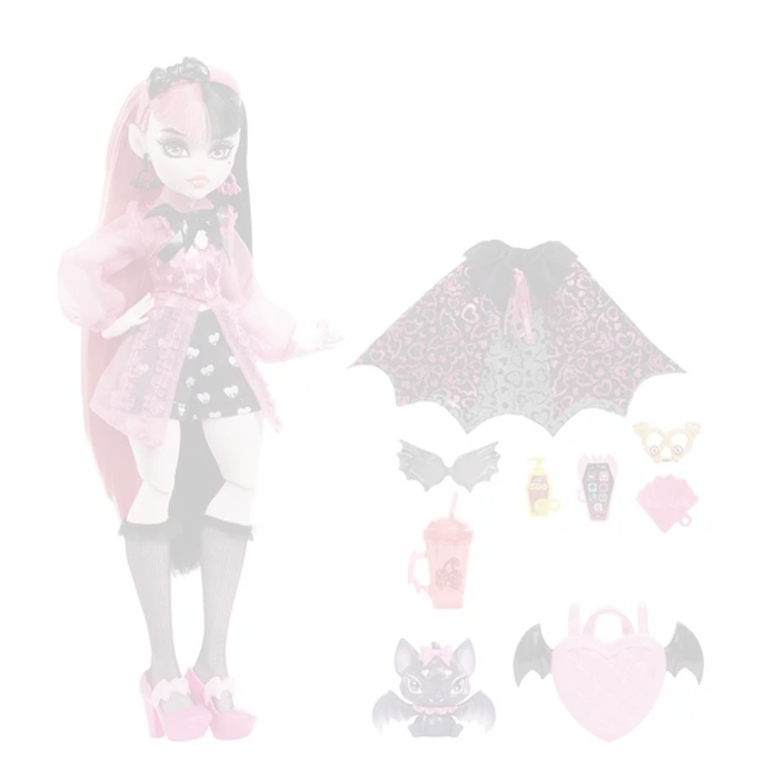 Mattel Monster High Hhk51 Muñeca Draculaura Con Mascota Y Accesorios