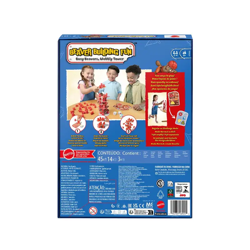 Mattel Games Hpw60 Juego De Mesa Castores Constructores