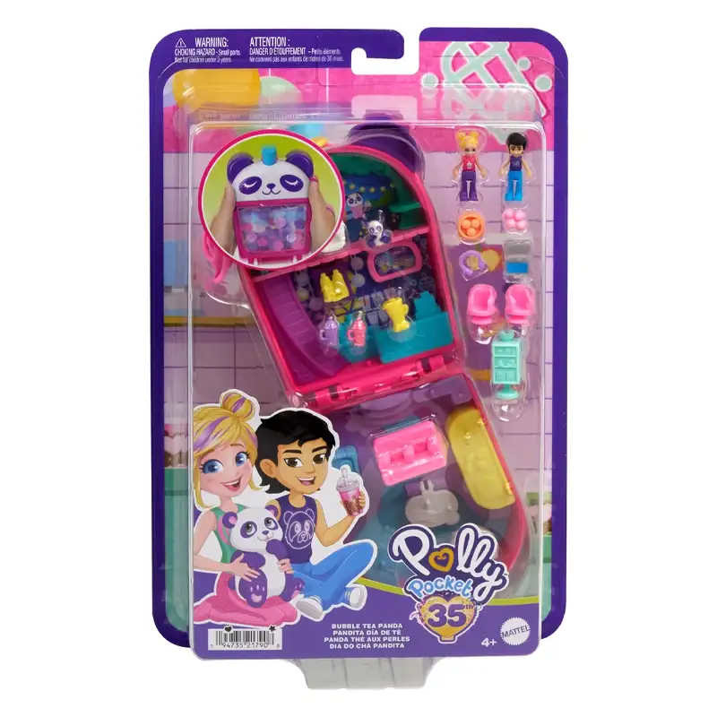 Mattel Polly Pocket Hwn95 Play Set Bubble Tea Con Accesorios
