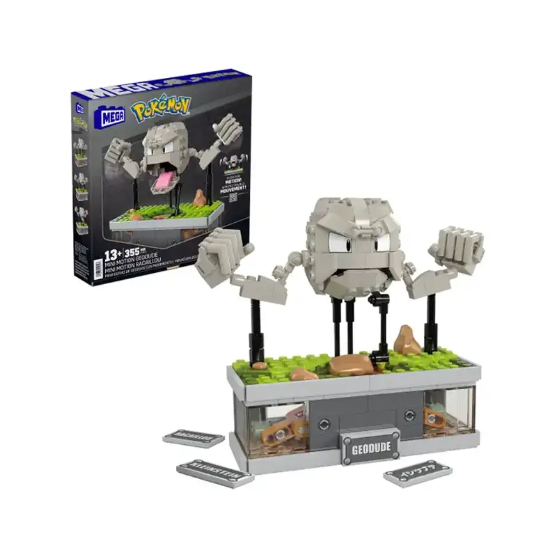 Mattel Mega Construx Hwr79 Pokémon Mini Motion Geodude Con Movimiento