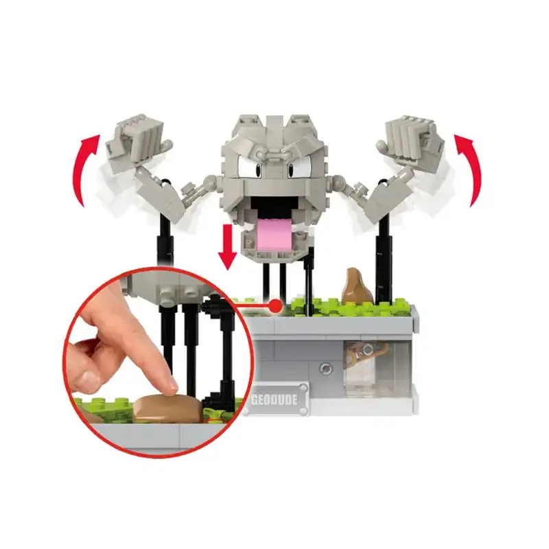 Mattel Mega Construx Hwr79 Pokémon Mini Motion Geodude Con Movimiento