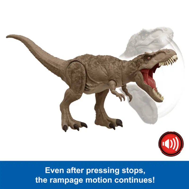 Mattel Jurassic World Hxf53 Figura De T Rex Ataque Total