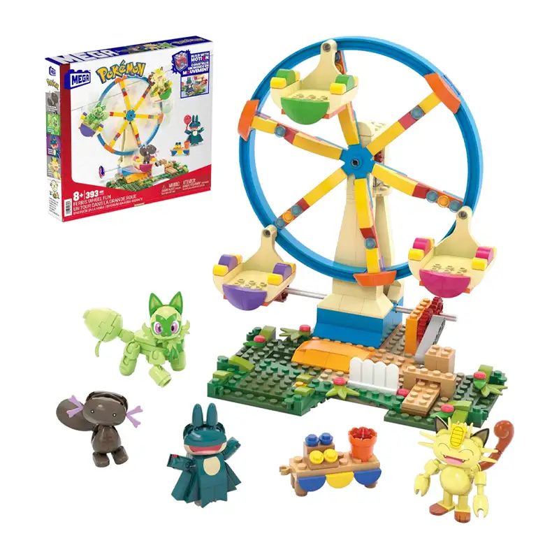Mattel Mega Construx Hxf80 Pokemon Diversión En La Noria Con Movimiento