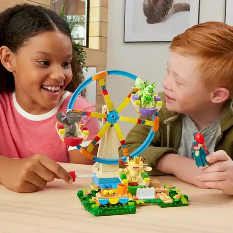 Mattel Mega Construx Hxf80 Pokemon Diversión En La Noria Con Movimiento