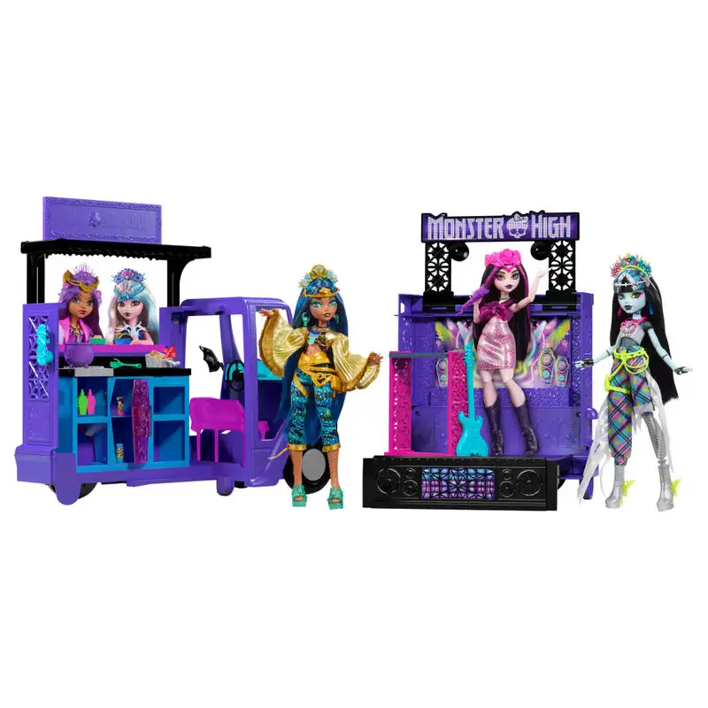 Mattel Polly Pocket Hxh83 Play Set De Monster Fest Con Dracula Doll Y Food Truck