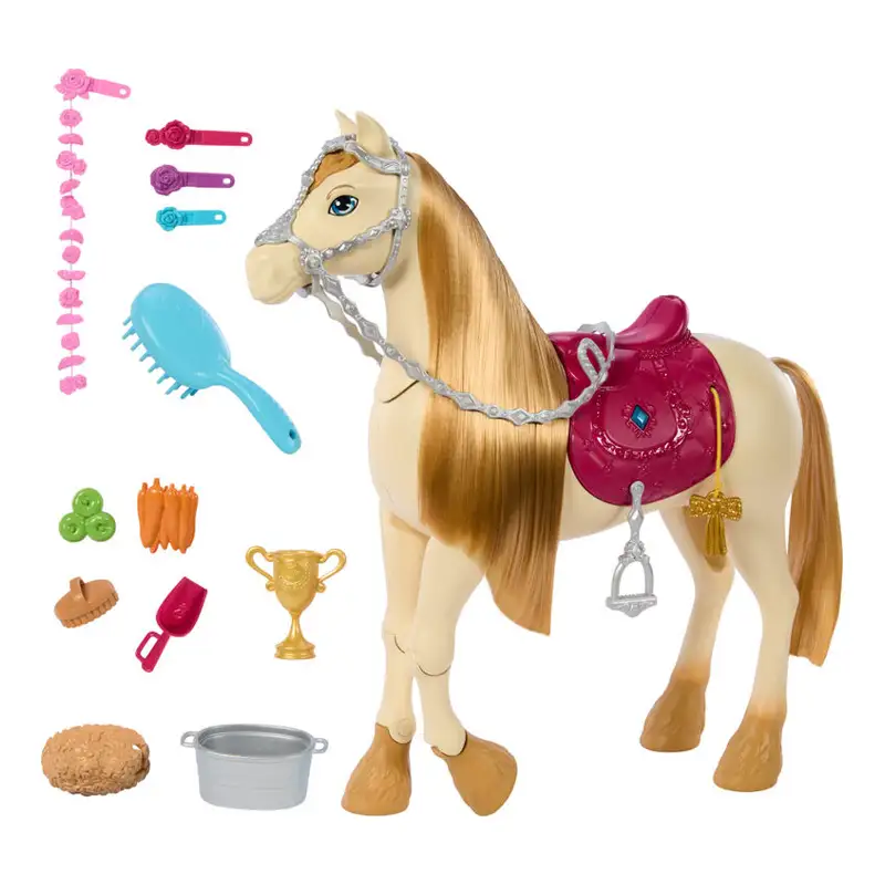 Mattel Barbie Hxj42 Caballo De Juguete Interactivo Con Sonidos, Musica Y Accesorios