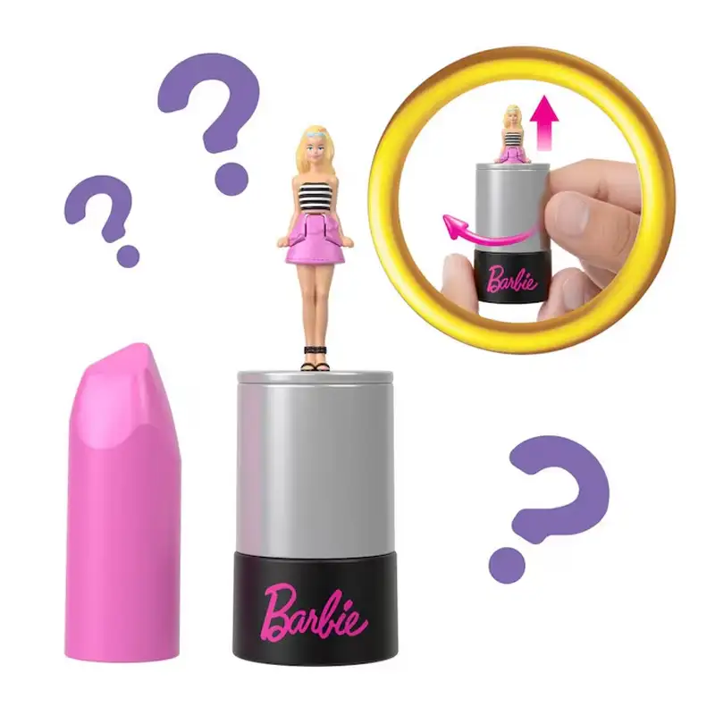 Mattel Barbie Hyf19 Muñeca Barbieland Fashionistas En Tubo De Lapiz Labial Revelación Sorpresa