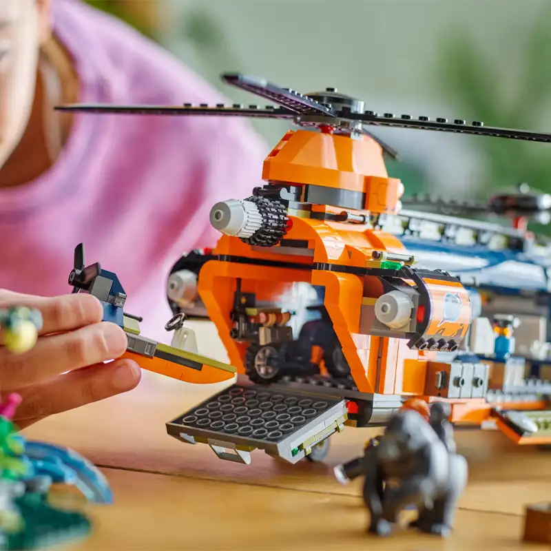 Lego City 60437 Helicóptero Jungle Explorer En El Campamento Base