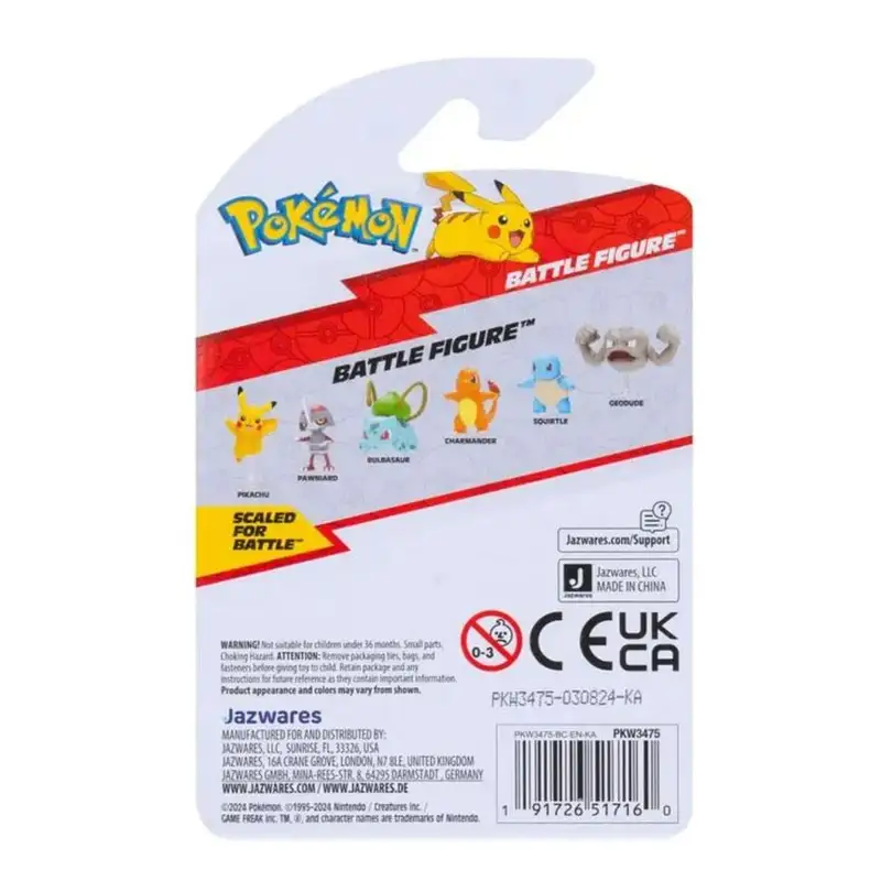 Jazwares Pokémon Pkw2507 Figura De Batalla Pack Surtido