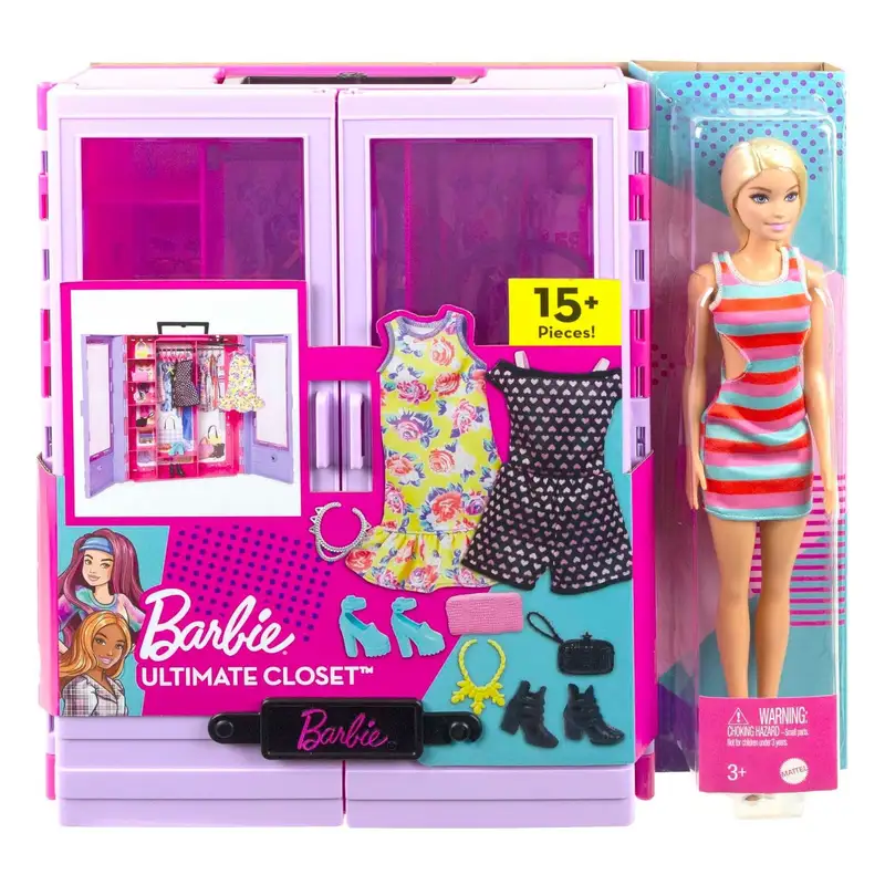 Mattel Barbie Hjl66-1 Muñeca Set De Closet Con Accesorio