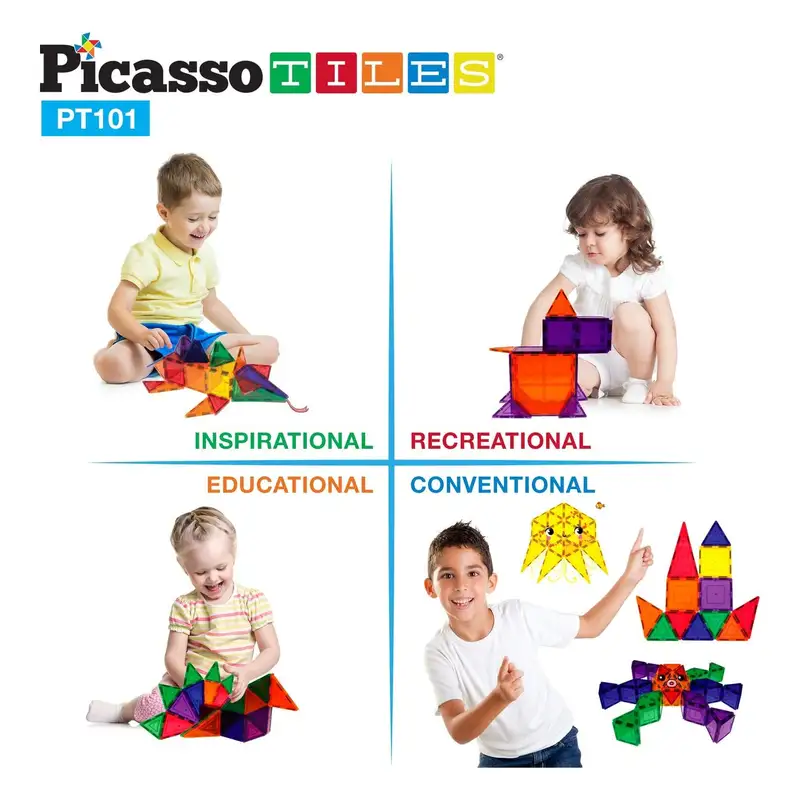 Picasso Magnetic Tiles Pt101 Blister 101 Azulejos
