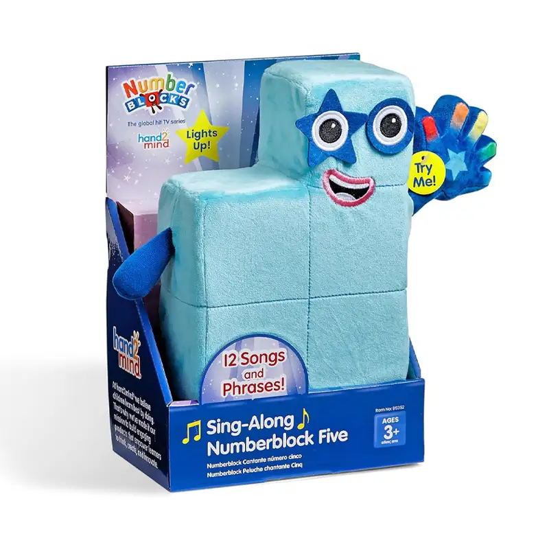 Hand2Mind Numberblock 95352 Peluche Numberblock Para Cantar Cinco