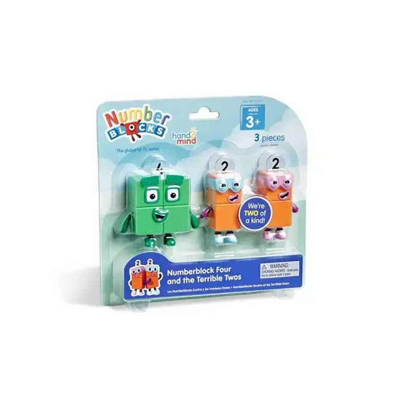 Hand2Mind Numberblock 95355 Figuras Cuatro Y Los Terribles Dos