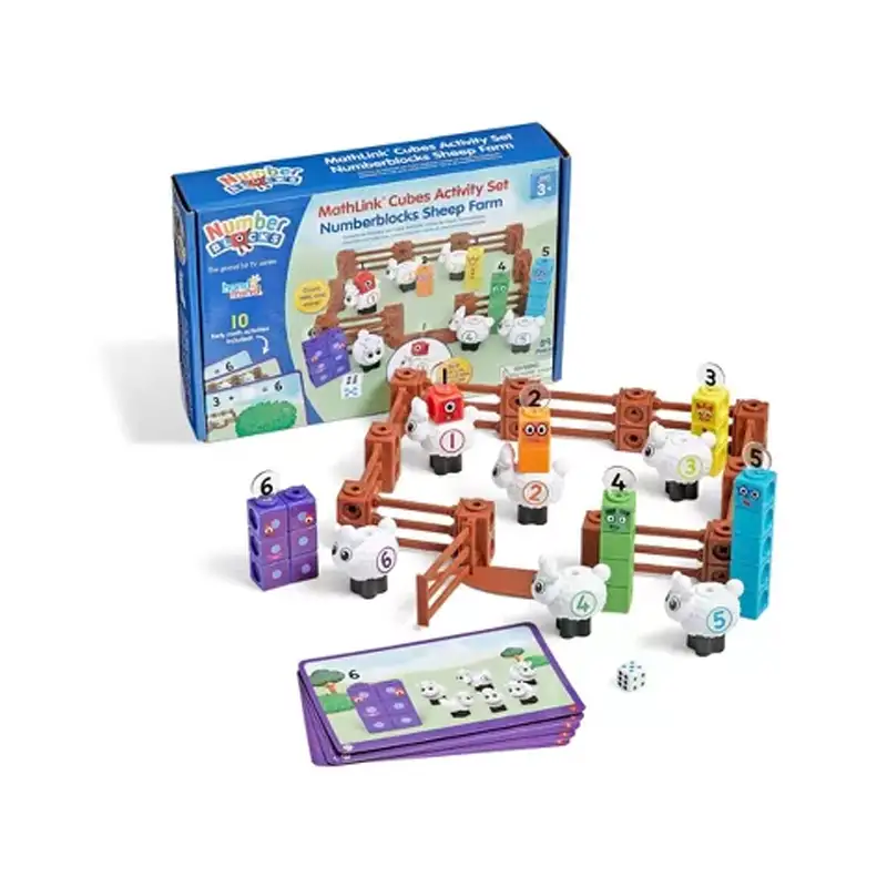 Hand2Mind Numberblock 96093 Juego De Actividades De Cubos Granja De Ovejas