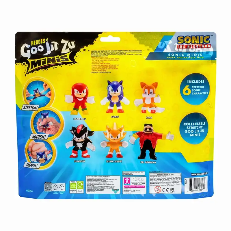Moose Goo Jit Zu 42826 Sonic The Hedgehog Mega Pack Minis X6