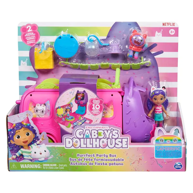 Spin Master Gabbys Dollhouse 6068015 Set Bus Celebración
